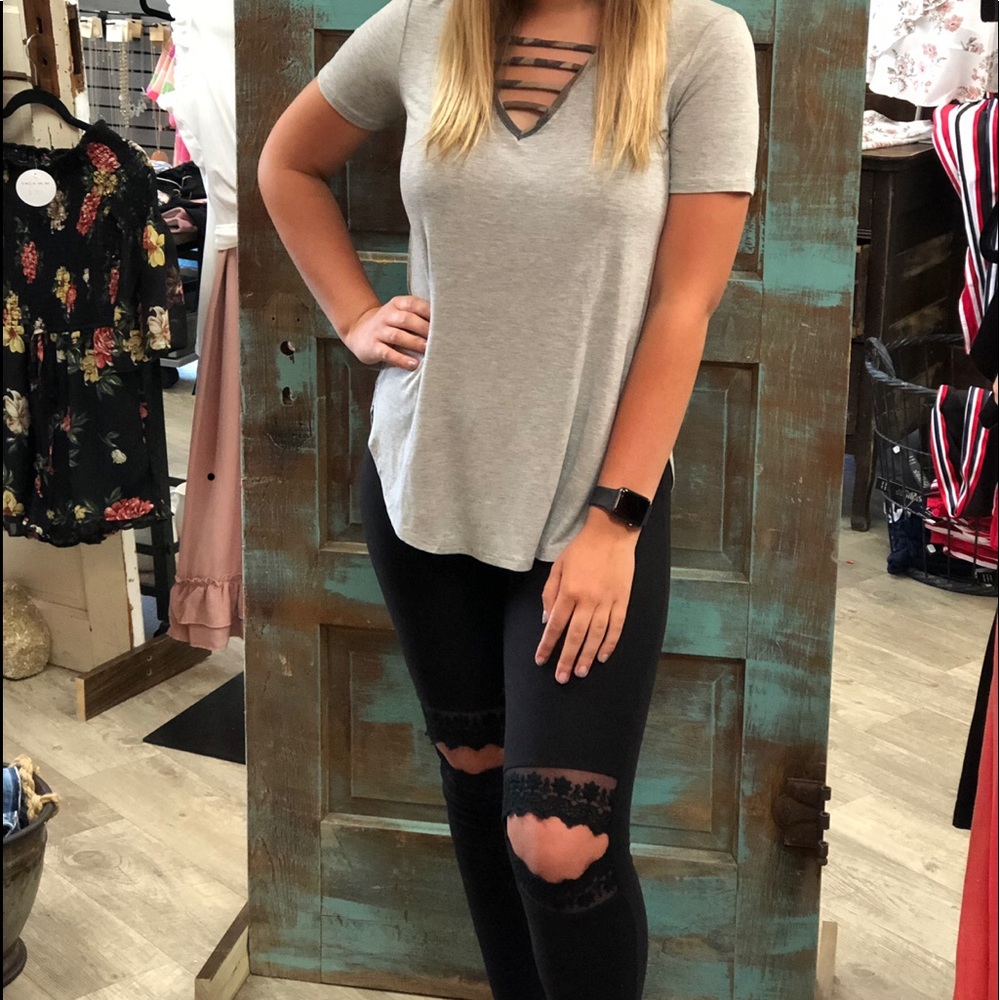 Lace Cutout Leggings Sizes S-3XL